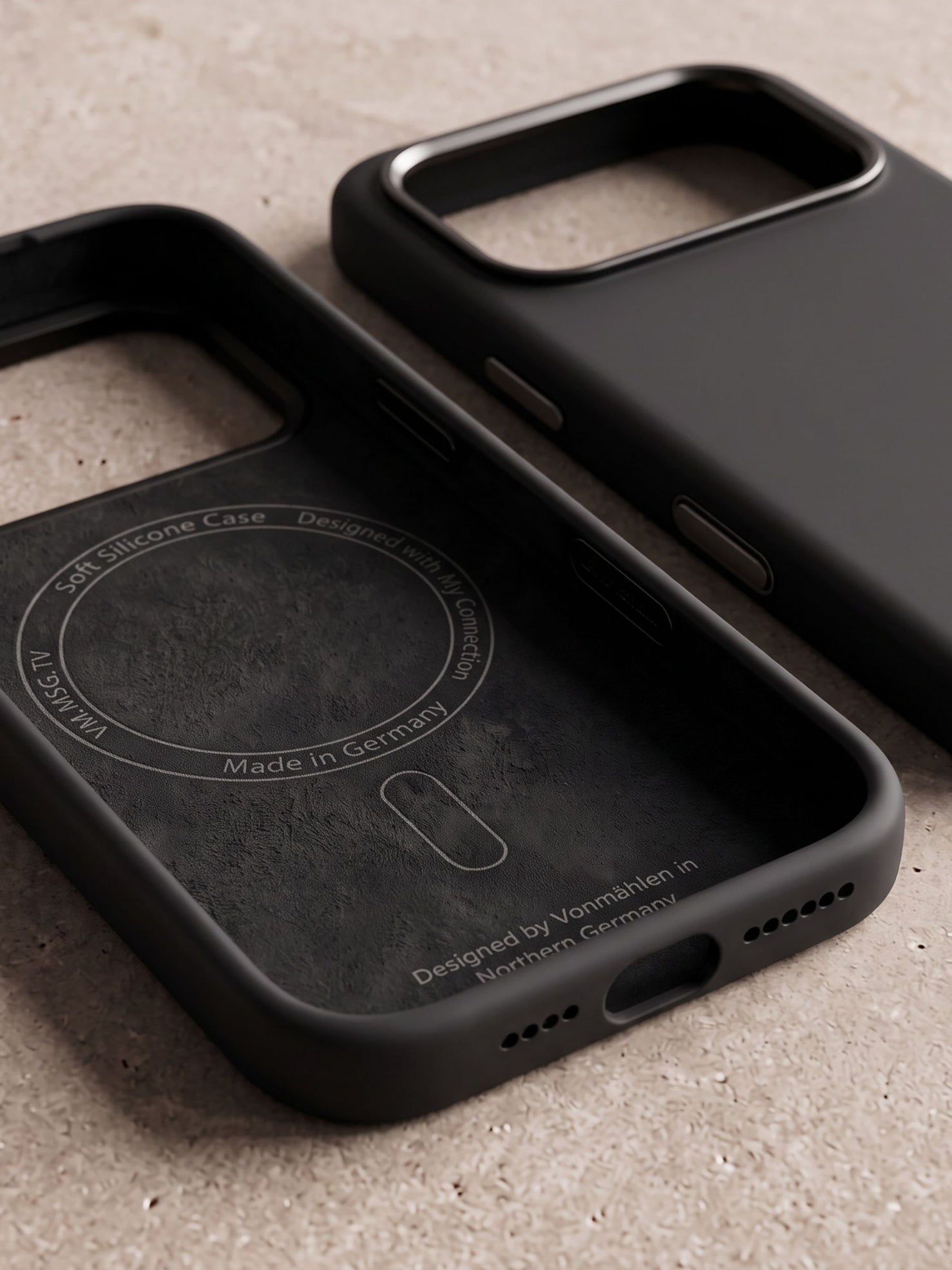 Vonmaehlen Soft Silicone Case for iPhone 18 Pro Max - Black