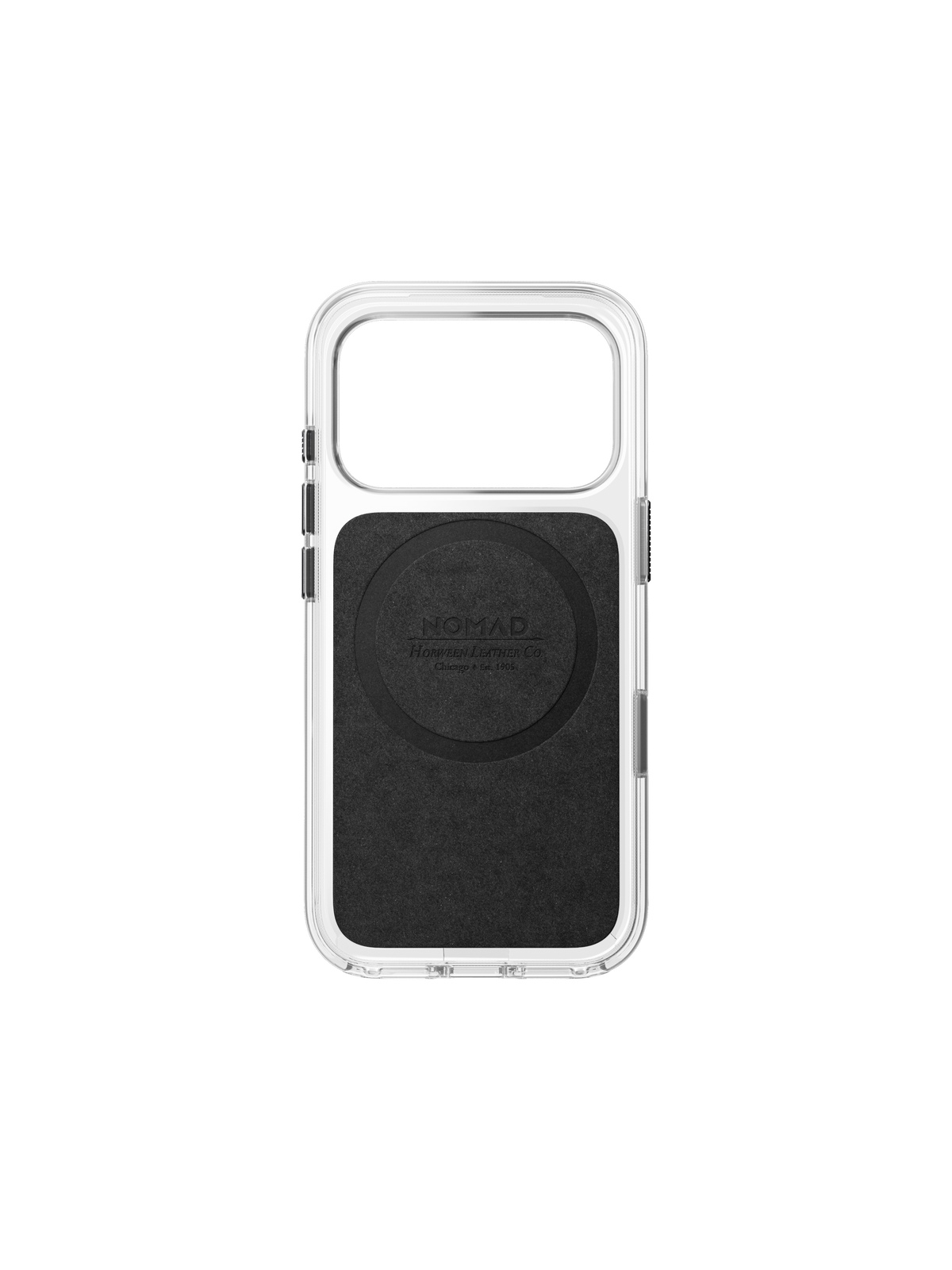 Nomad Clear Case with Horween Leather for iPhone 18 Pro - Black