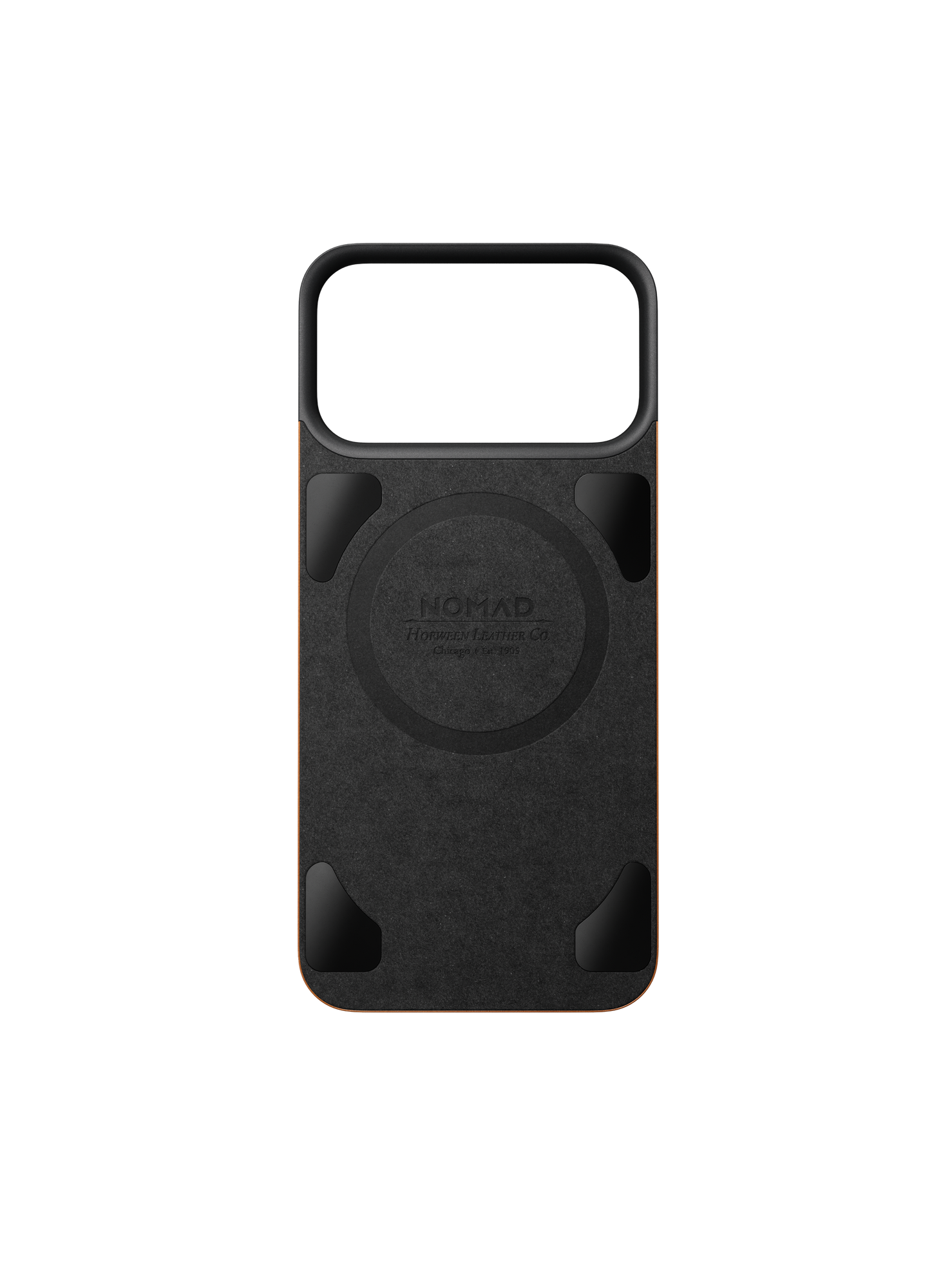 Nomad Magnetic Back with Horween Leather for iPhone 18 Pro Max - Saddle