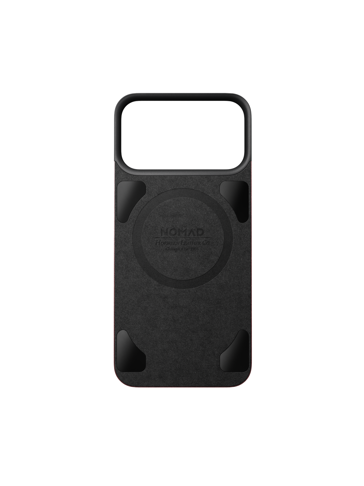 Nomad Magnetic Back with Horween Leather for iPhone 18 Pro Max - Burgundy