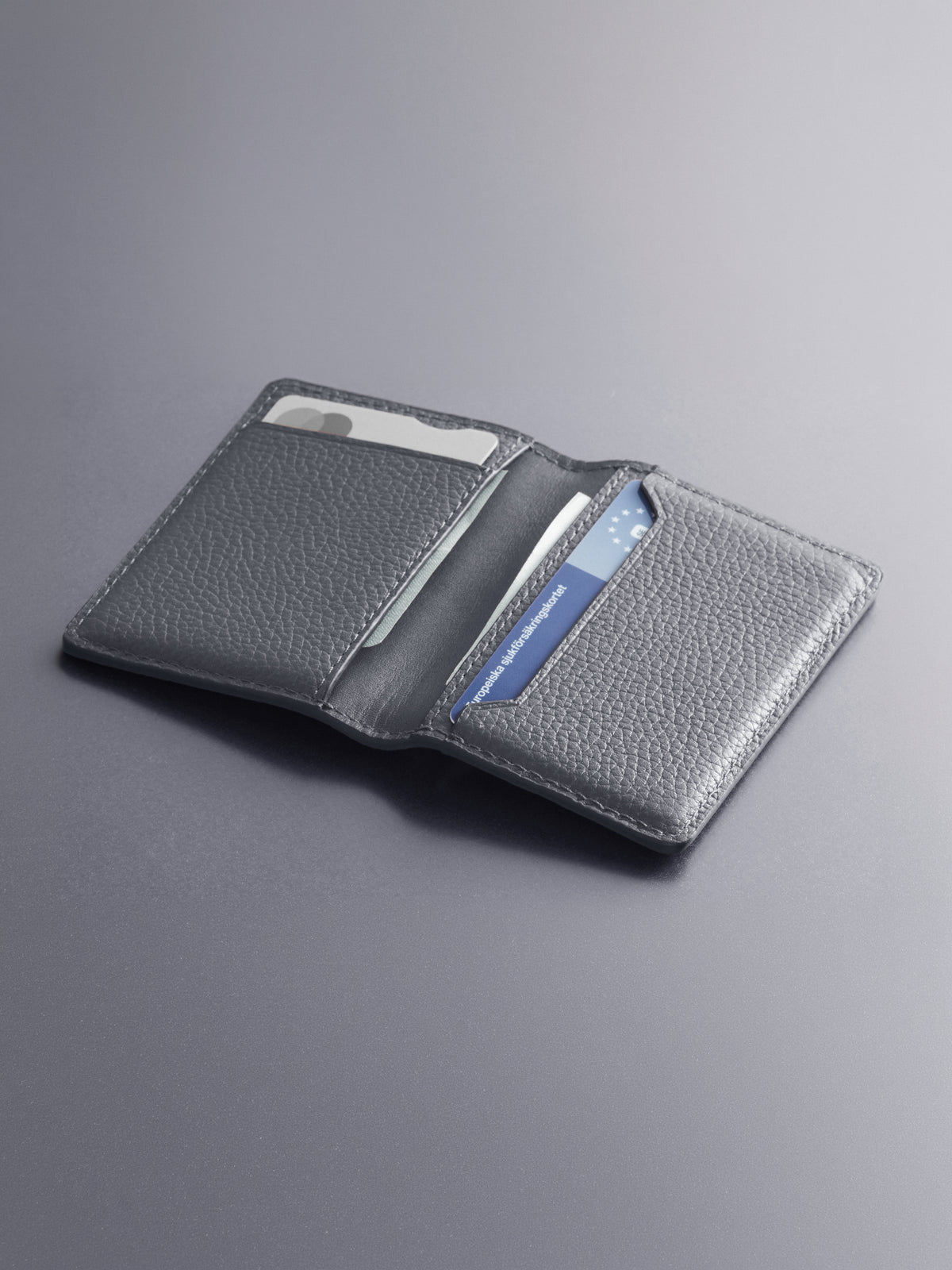 Woolnut Leather Wallet - Grey
