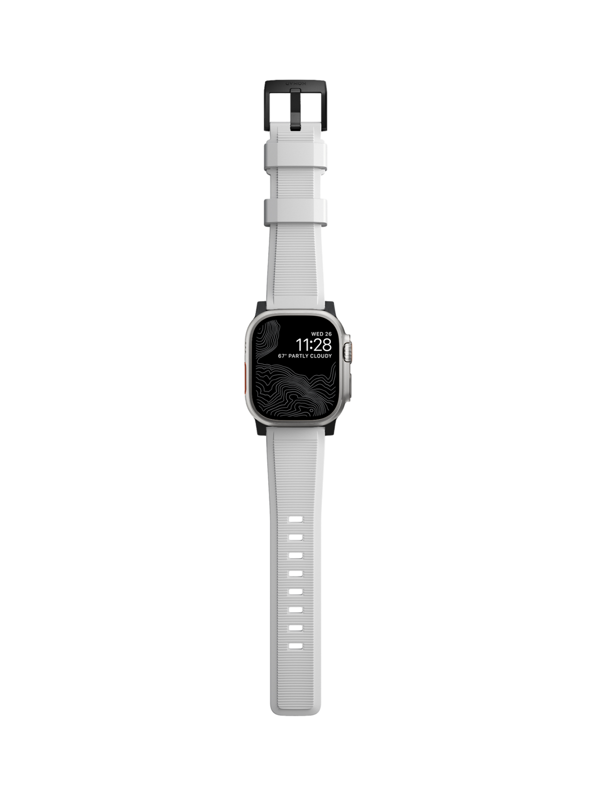 Nomad Rugged Band - 46/49mm - White - Black Hardware - Limited Edition