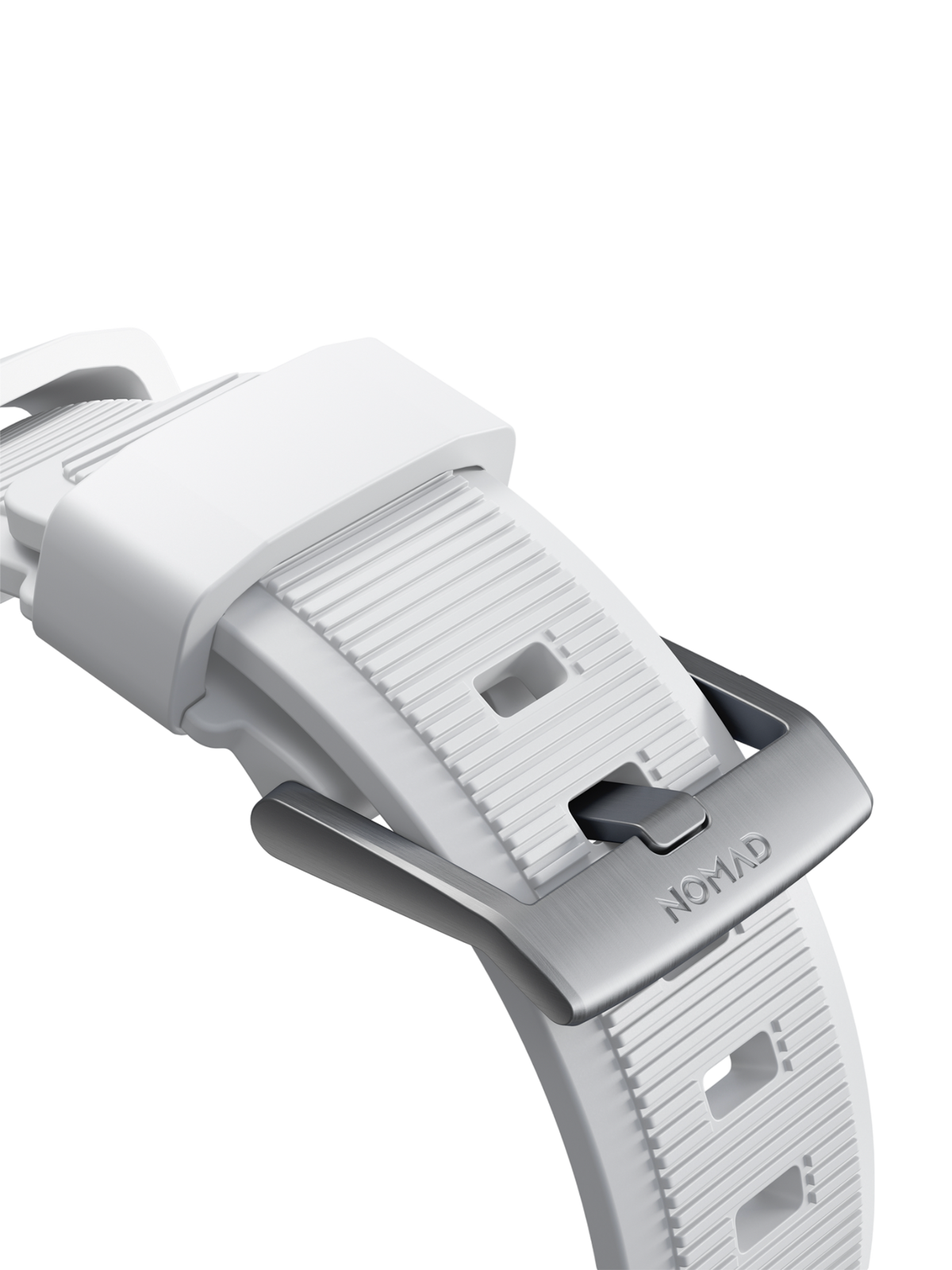 Nomad Rugged Band - 46/49mm - White - Silver Hardware - Limited Edition