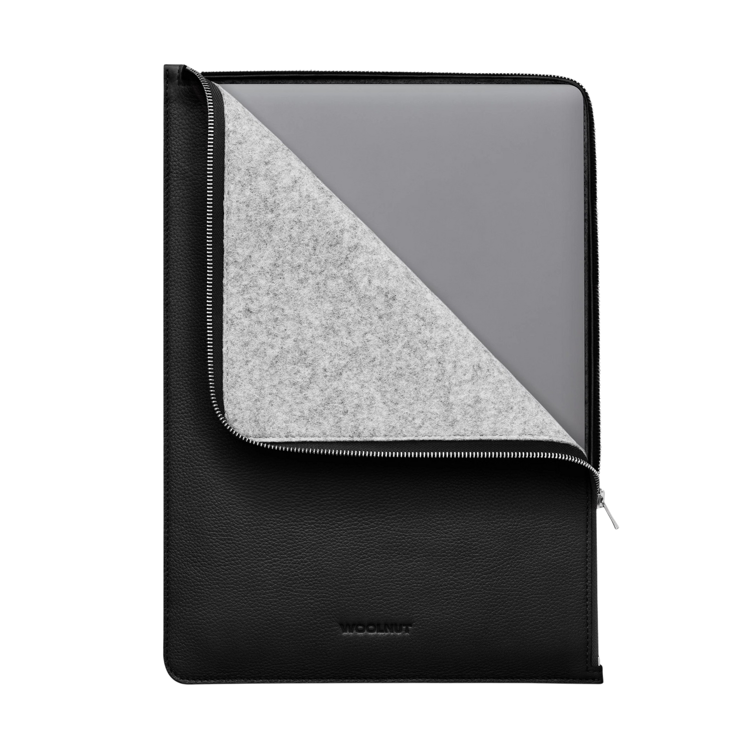 Woolnut Leather Folio for 15" MacBook - Black