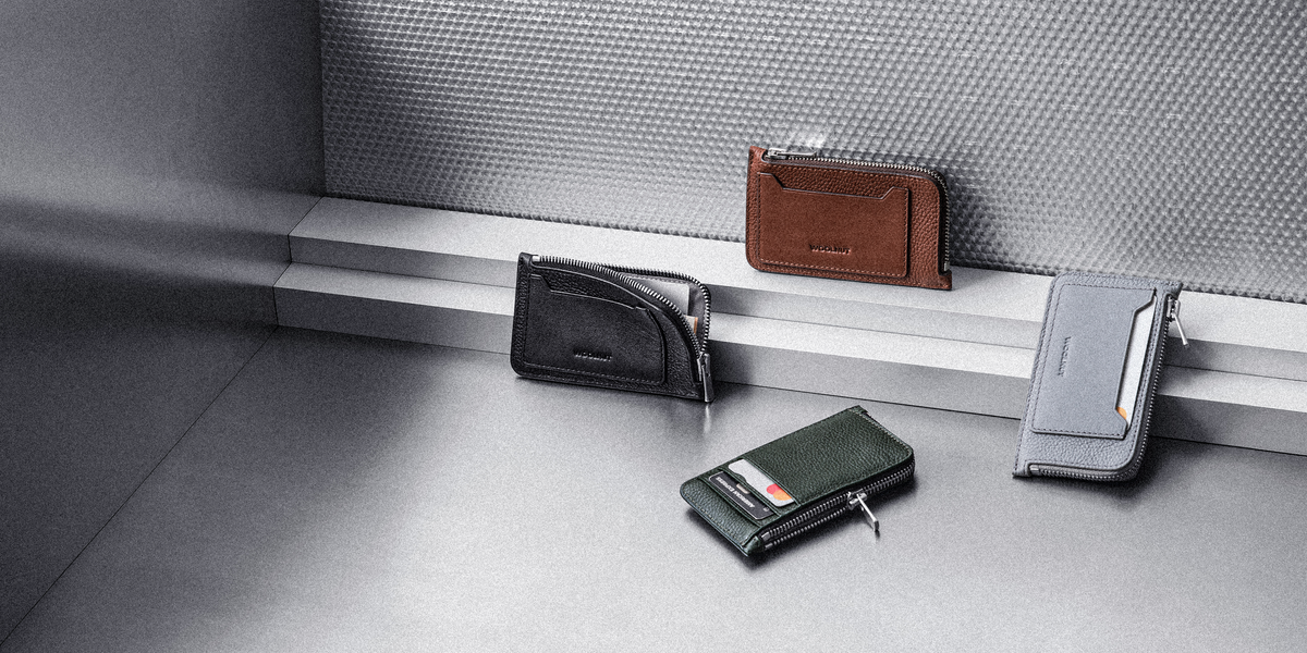 Woolnut Leather Folio Wallet - Green