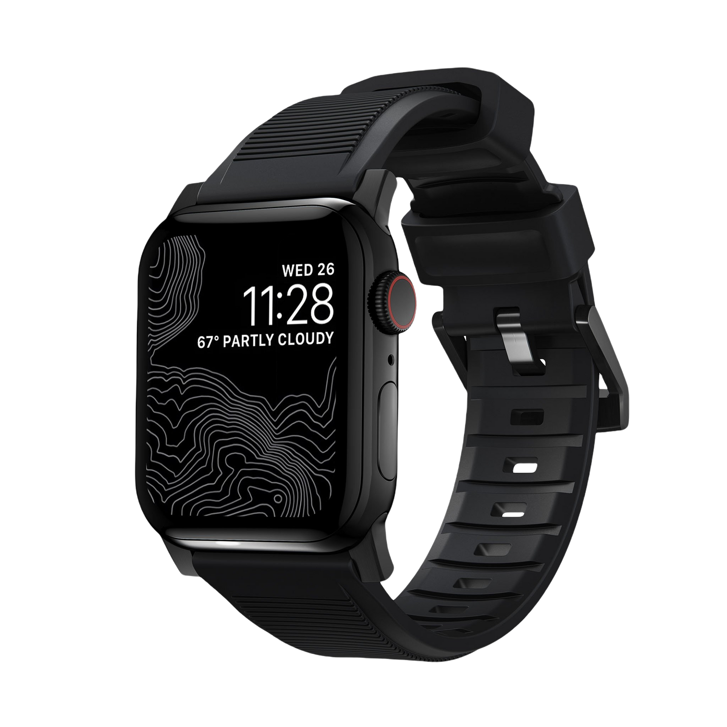 Nomad Rugged Band - 46/49mm - Black Hardware - Black