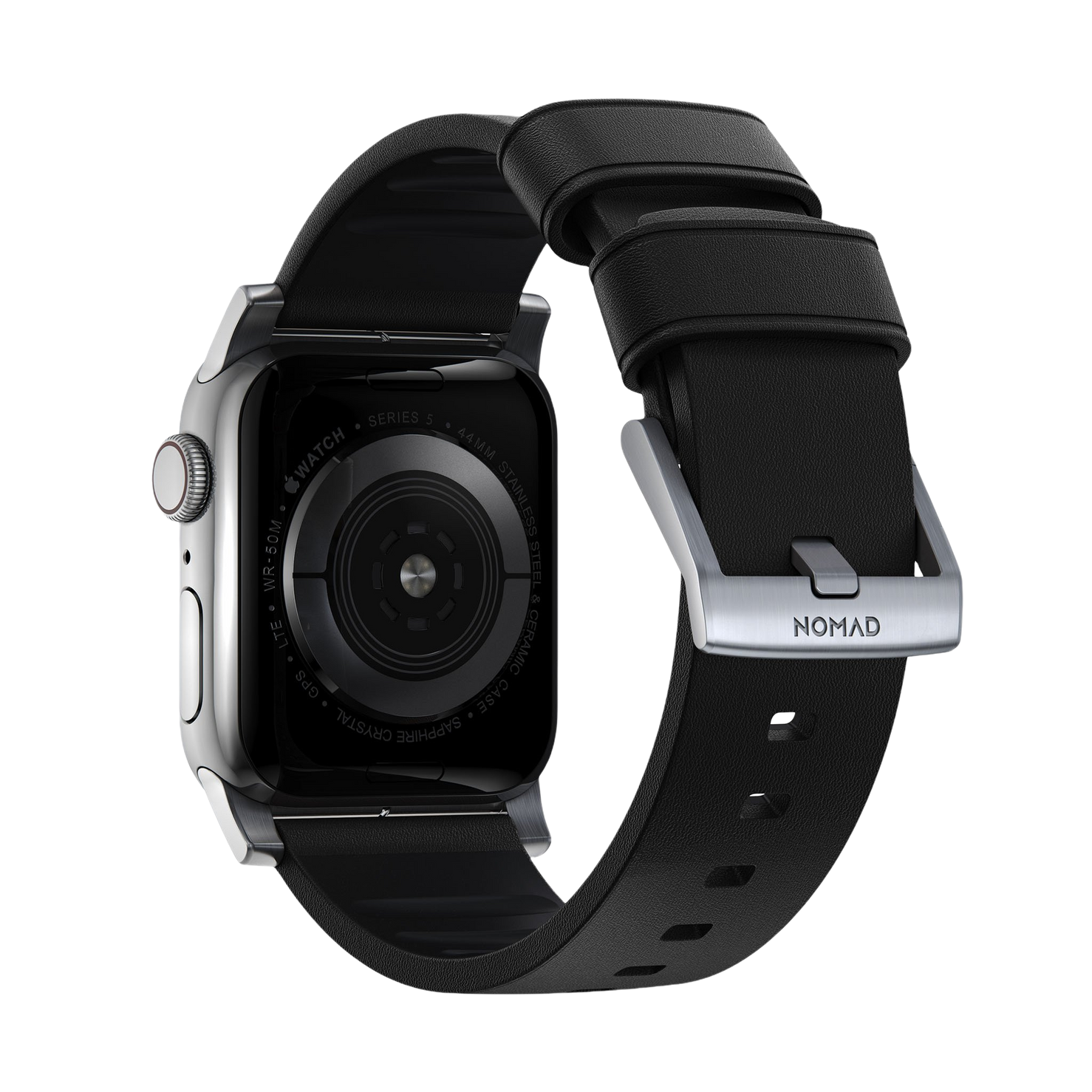 Nomad Active Band Pro - 46/49mm - Silver Hardware - Black